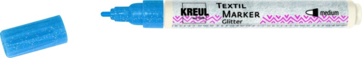 Kreul Textil Marker Glitter medium Blau