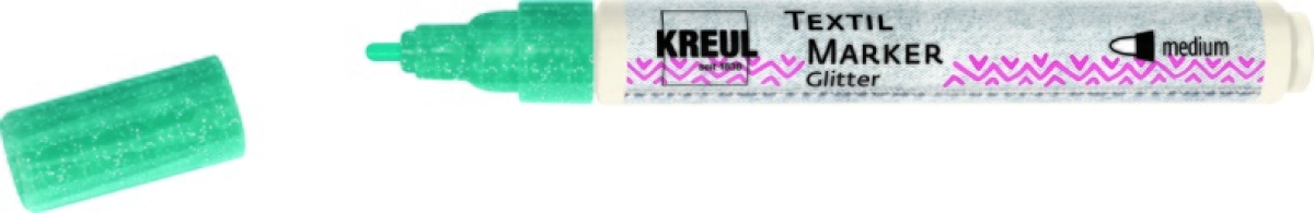 Kreul Textil Marker Glitter medium Türkis