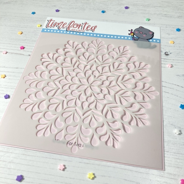 Time For Tea Spring Mandala Stencil Schablone