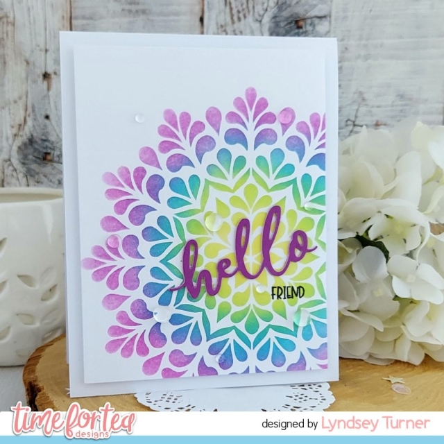 Time For Tea Spring Mandala Stencil Schablone