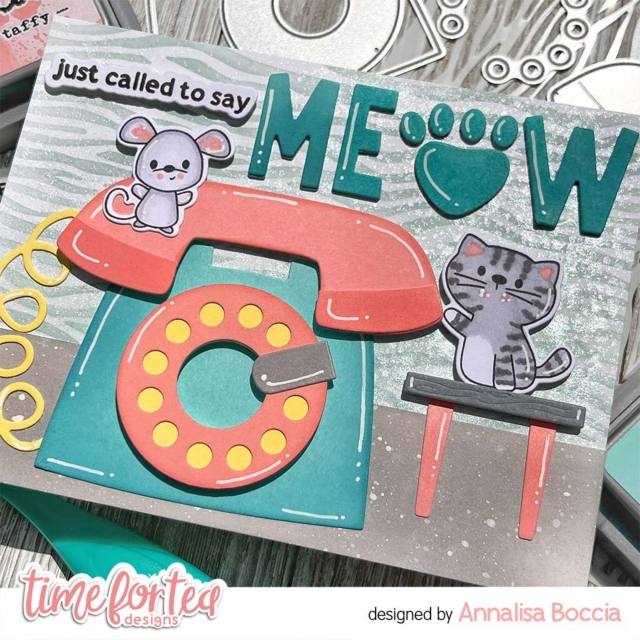 Time For Tea Designs Metal Dies / Stanzschablonen Purrfect Day Scene Builder