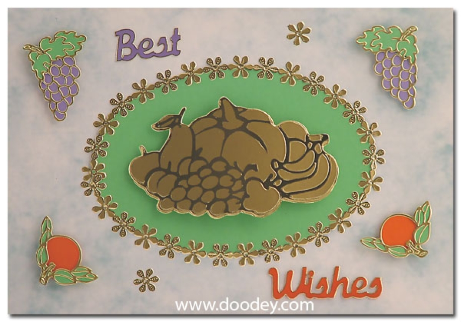 Stickerbogen 10 x 23 cm Flowerframe gold