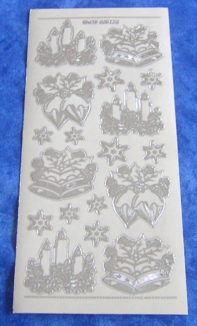 MD Sticker transparent Weihnachtskerze silber