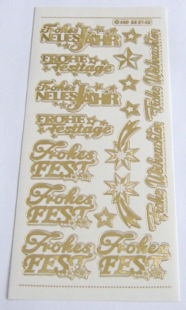 MD Sticker transparent Diverse Wünsche gold