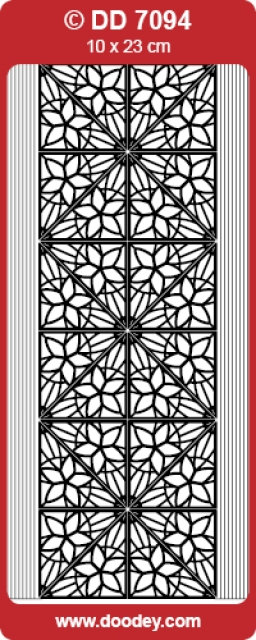 Stickerbogen 10 x 23 cm Corners Christmas Star gold