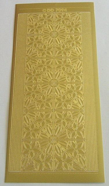 Stickerbogen 10 x 23 cm Corners Christmas Star gold