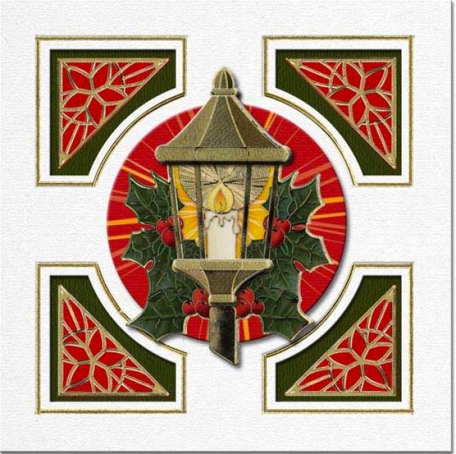 Stickerbogen 10 x 23 cm Corners Christmas Star gold