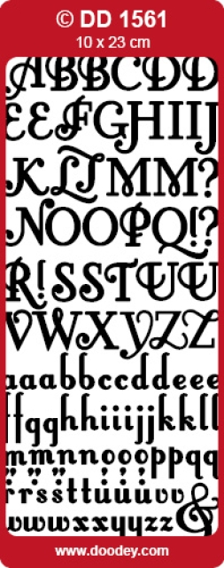 Stickerbogen 10 x 23 cm Alphabet Luxury ABC gold
