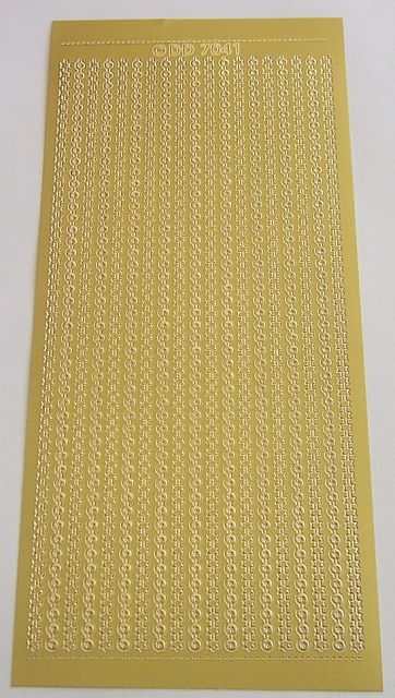 Stickerbogen 10 x 23 cm Fine Flexible Border Baubles / Stars gold