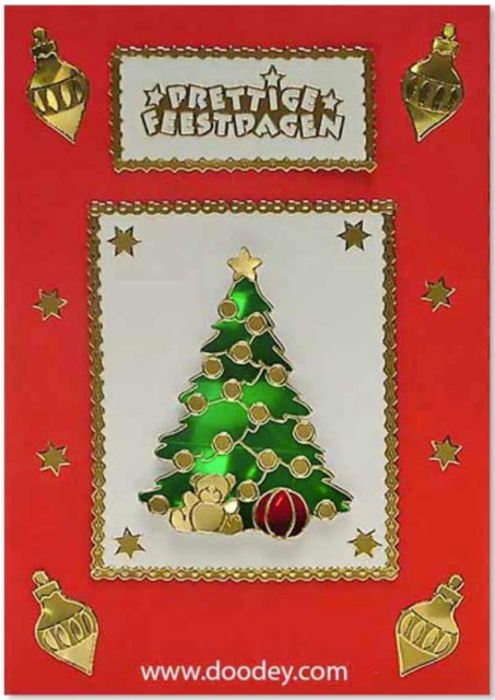 Stickerbogen 10 x 23 cm Christmas Tree gold