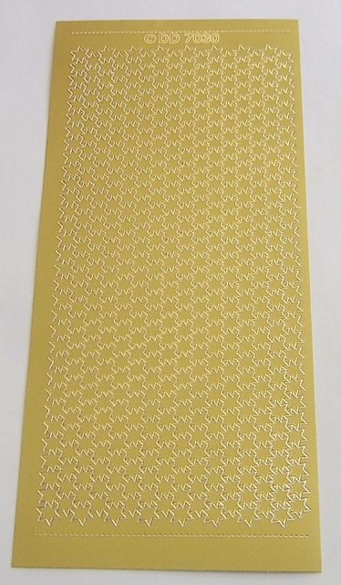 Stickerbogen 10 x 23 cm Over 500 Stars gold