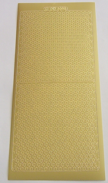 Stickerbogen 10 x 23 cm Background Star gold
