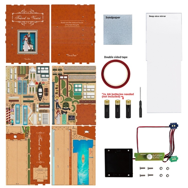 TONECHEER DIY Book Nook / Diorama Travel in Venice