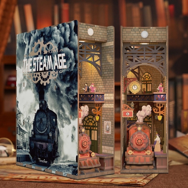 TONECHEER DIY Book Nook / Diorama The Steam Age