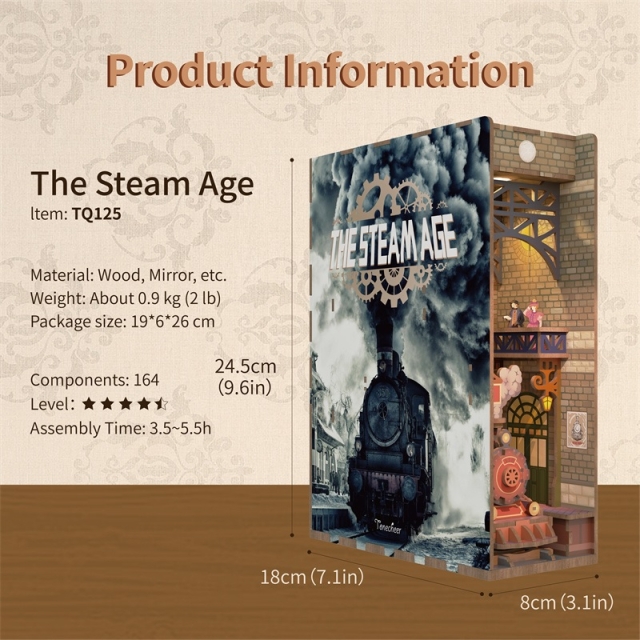 TONECHEER DIY Book Nook / Diorama The Steam Age
