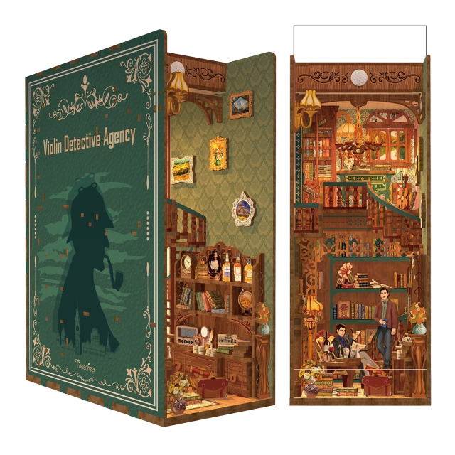 TONECHEER DIY Book Nook / Diorama Violin Detective Agency