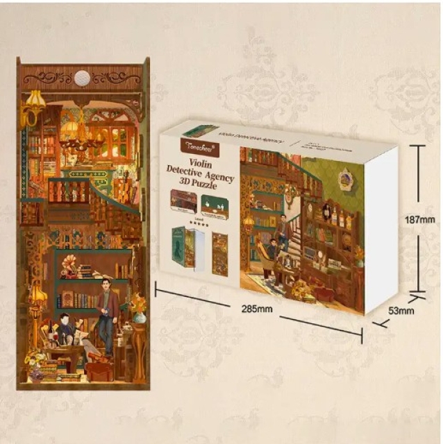 TONECHEER DIY Book Nook / Diorama Violin Detective Agency