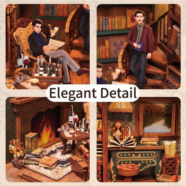 TONECHEER DIY Book Nook / Diorama Violin Detective Agency