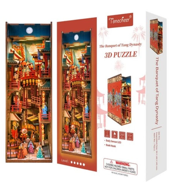 TONECHEER DIY Book Nook / Diorama The Banquet of Tang Dynasty