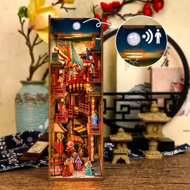 TONECHEER DIY Book Nook / Diorama The Banquet of Tang Dynasty