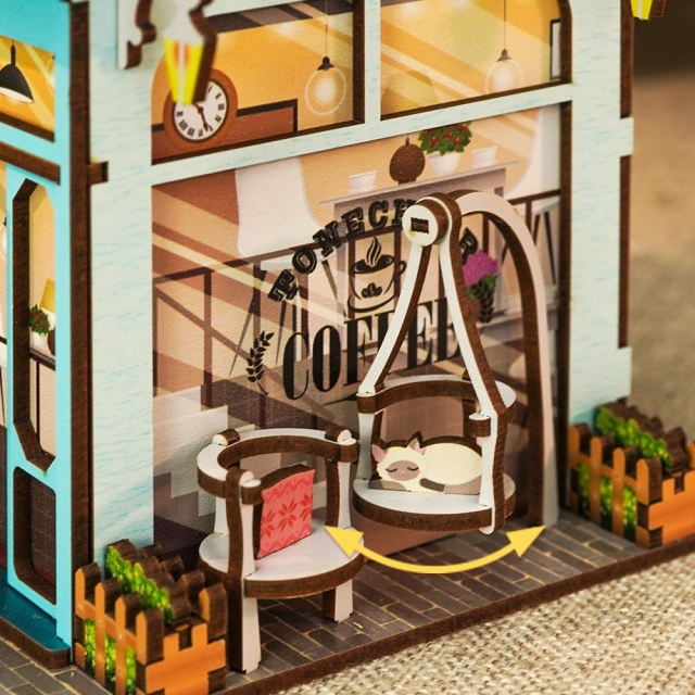 TONECHEER DIY Magic Box Cape Coffee Shop