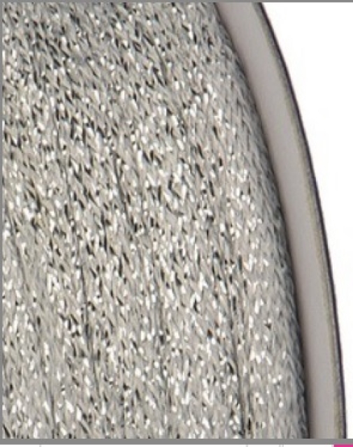 Lurex Tresse 5 mm pro Meter silber