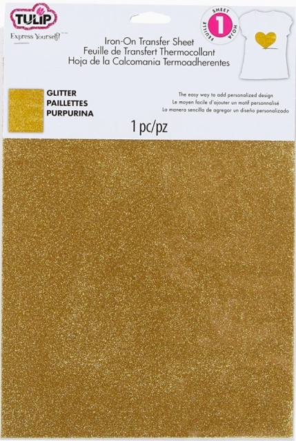 Tulip Iron-On Transfer Sheets Fahion Glitter Gold