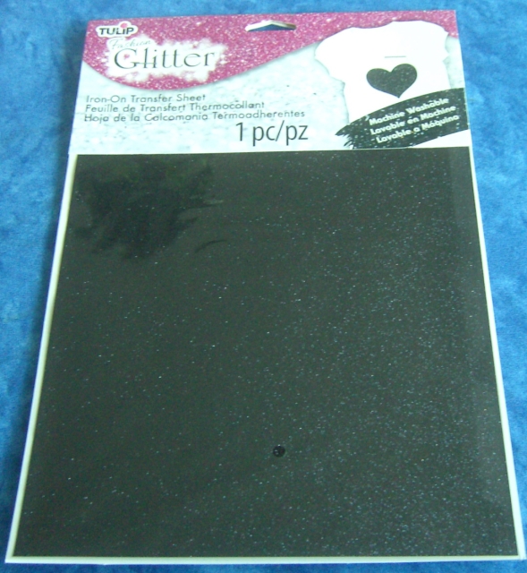 Tulip Iron-On Transfer Sheets Fashion Glitter Black