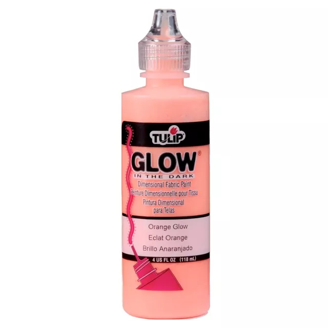 Tulip Glow in the Dark Dimensional Fabric Paint 118 ml Orange