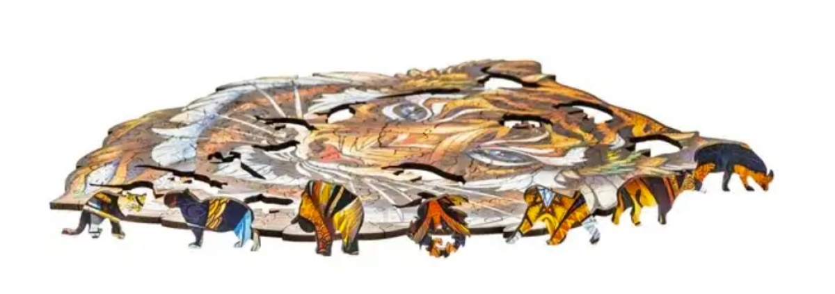 Unidragon Holz Puzzle "L" 273 Teile  Lovely Tiger