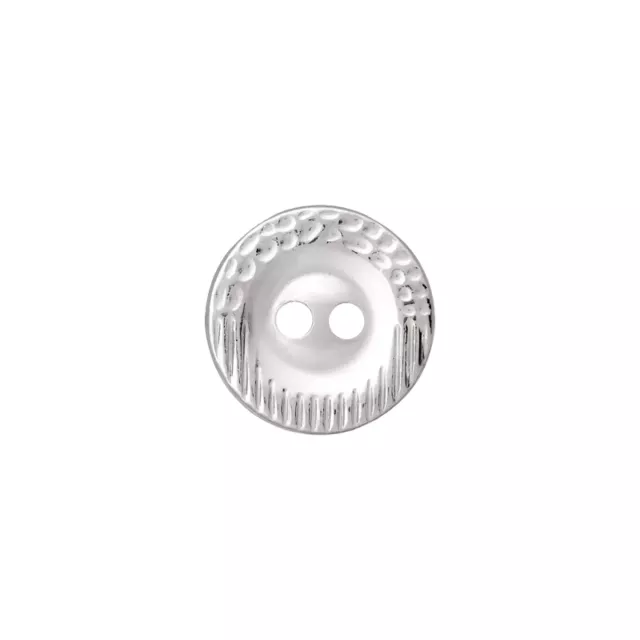 Metallknopf mit 2 Löchern 12 mm silber