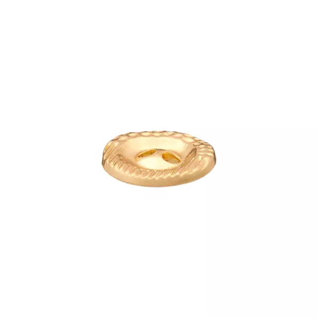 Metallknopf mit 2 Löchern 12 mm gold