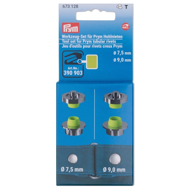 Prym Werkzeug Set Hohlnieten 7,5 + 9 mm für Prym Vario Creative Tool