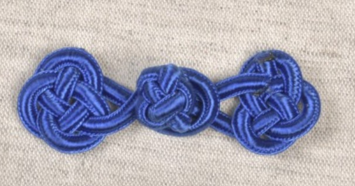 Posamentenverschluss 75 mm marineblau bleu roy