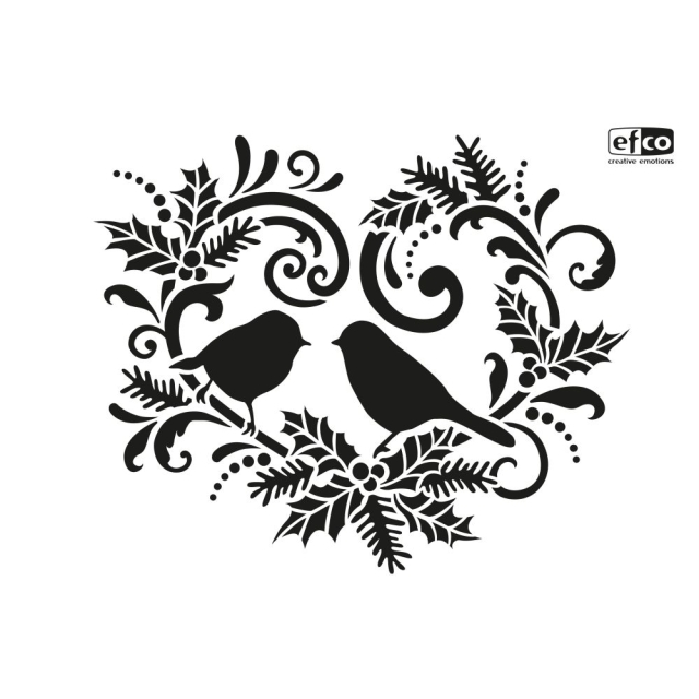Stencil Vogel im Ornament DIN A4 1-teilig