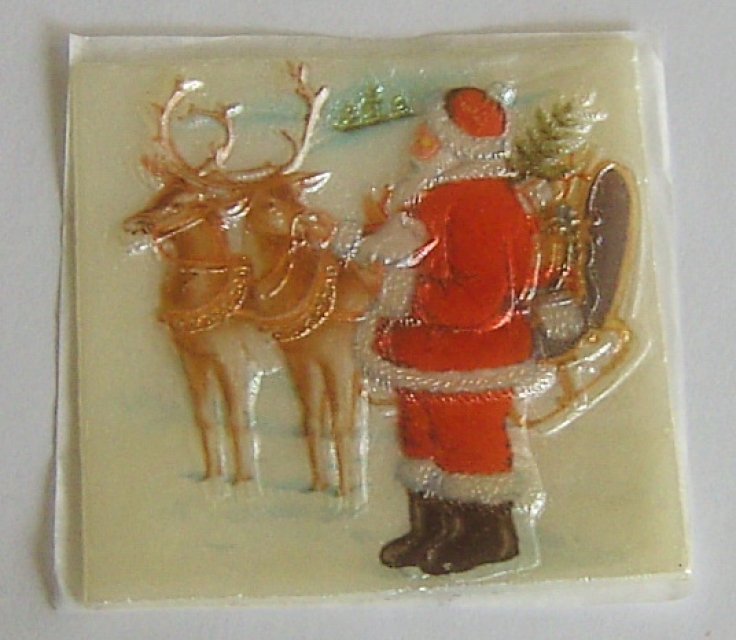 Wachsbild Santa