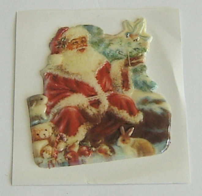 Wachsbild Santa