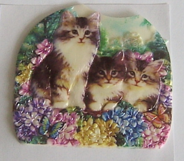 Wachsbild Katzen
