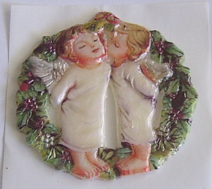 Wachs geprägtes Weihnachtsornament Engel