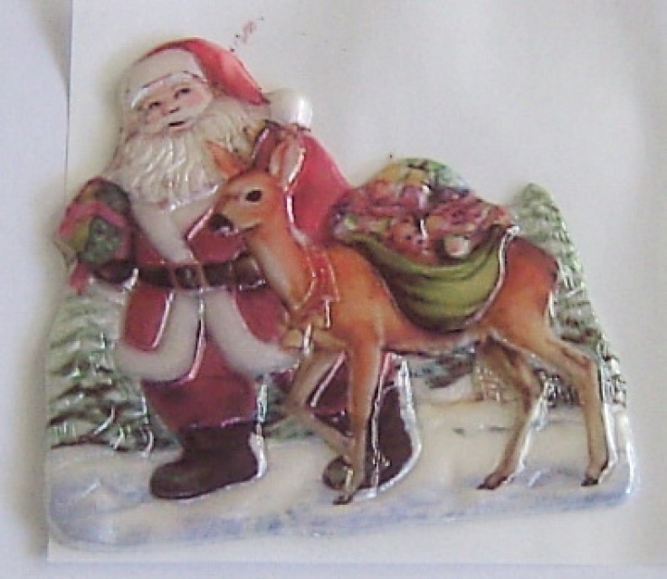 Geprägtes Wachsornament Nikolaus