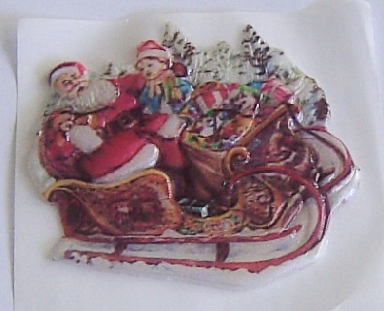 Geprägtes Wachsornament Nikolaus