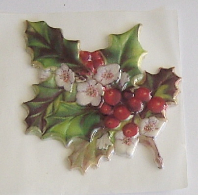 Geprägtes Wachsornament Floristik Motiv ausgestanzt