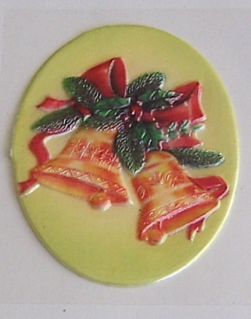 Wachsbild oval ca. 8 x 6 cm