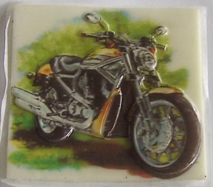 Wachsbild ca. 6,8 x 6,8 cm
