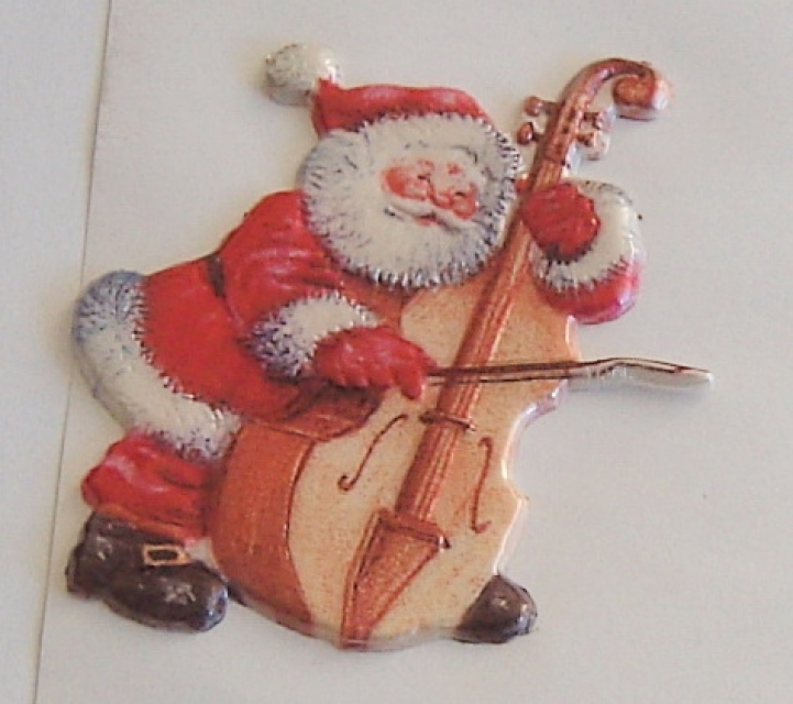 Wachsbild farbig und geprägt Nikolaus