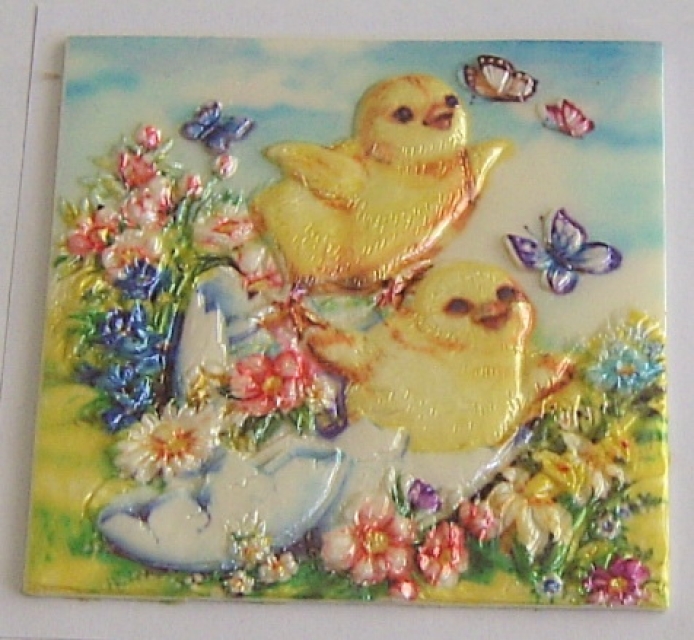 Wachsbild Ostern