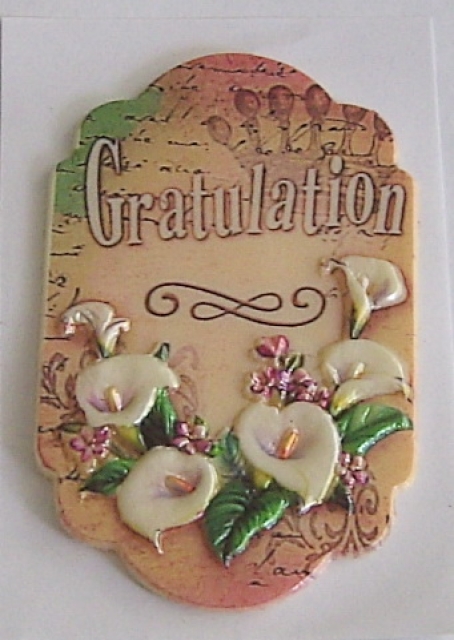 Wachsbild Gratulation