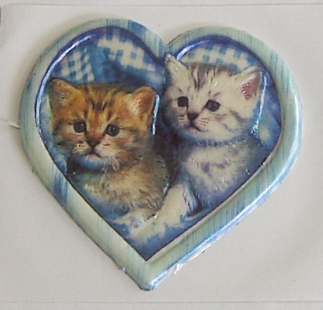 Wachsbild Katzen