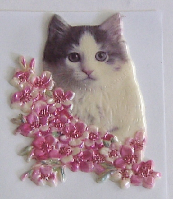 Wachsbild Katze