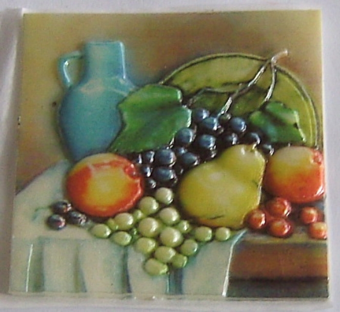 Wachsbild ca. 6,8 x 6,8 cm